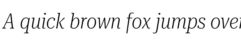 Preview of Roboto Serif 72pt Condensed ExtraLight Italic font