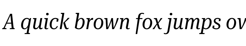 Preview of Roboto Serif 72pt Condensed Italic font