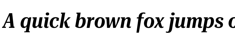 Preview of Roboto Serif 72pt Condensed SemiBold Italic font