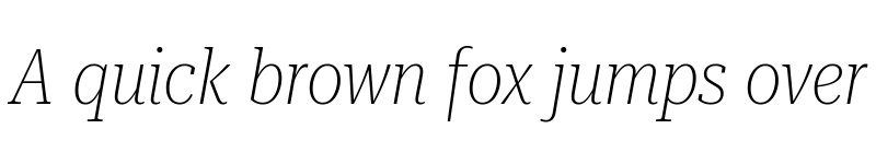 Preview of Roboto Serif 72pt Condensed Thin Italic font