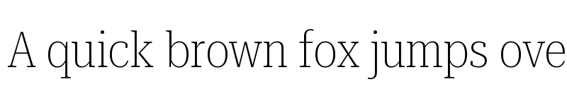 Preview of Roboto Serif 72pt Condensed Thin font