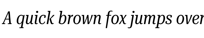 Preview of Roboto Serif 72pt ExtraCondensed Italic font