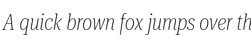 Preview of Roboto Serif 72pt ExtraCondensed Thin Italic font