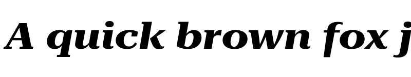 Preview of Roboto Serif 72pt ExtraExpanded Bold Italic font