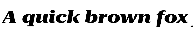 Preview of Roboto Serif 72pt ExtraExpanded ExtraBold Italic font