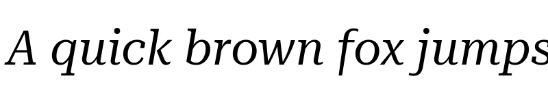 Preview of Roboto Serif 72pt Italic font