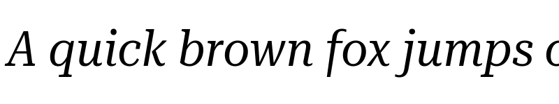 Preview of Roboto Serif 72pt SemiCondensed Italic font