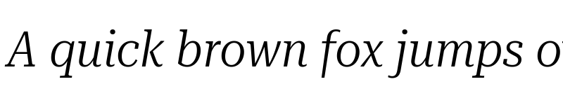 Preview of Roboto Serif 72pt SemiCondensed Light Italic font