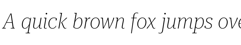 Preview of Roboto Serif 72pt SemiCondensed Thin Italic font