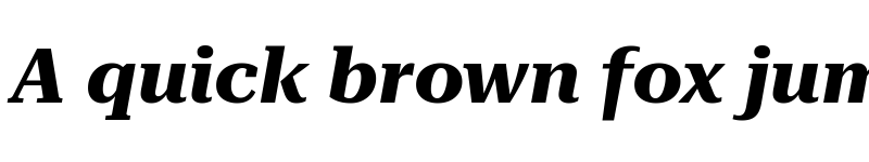 Preview of Roboto Serif 72pt SemiExpanded Bold Italic font