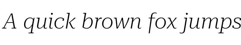 Preview of Roboto Serif 72pt SemiExpanded ExtraLight Italic font