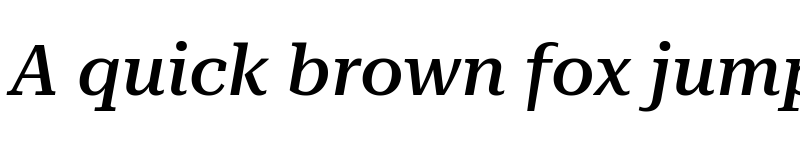 Preview of Roboto Serif 72pt SemiExpanded Medium Italic font