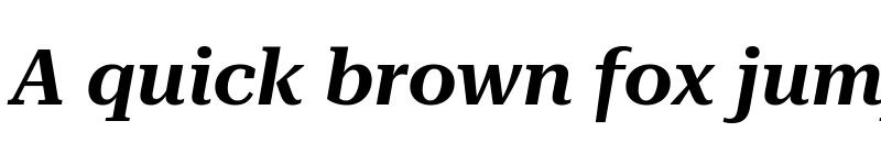 Preview of Roboto Serif 72pt SemiExpanded SemiBold Italic font