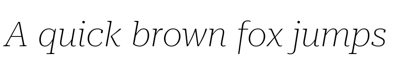 Preview of Roboto Serif 72pt SemiExpanded Thin Italic font