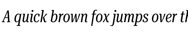 Preview of Roboto Serif 72pt UltraCondensed Italic font