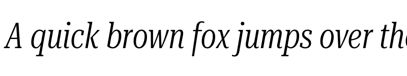 Preview of Roboto Serif 72pt UltraCondensed Light Italic font
