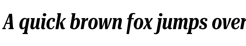 Preview of Roboto Serif 72pt UltraCondensed SemiBold Italic font