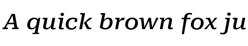 Preview of Roboto Serif Expanded Medium Italic font