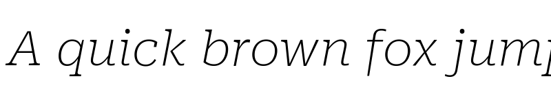Preview of Roboto Serif Expanded Thin Italic font