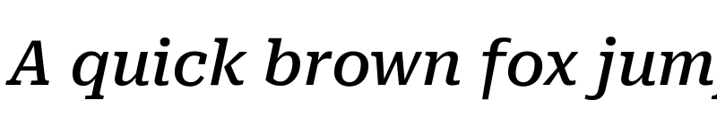 Preview of Roboto Serif Medium Italic font