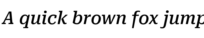 Preview of Roboto Serif SemiCondensed Medium Italic font