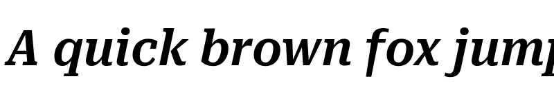 Preview of Roboto Serif SemiCondensed SemiBold Italic font