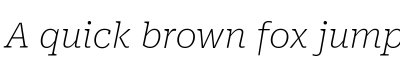 Preview of Roboto Serif SemiExpanded Thin Italic font