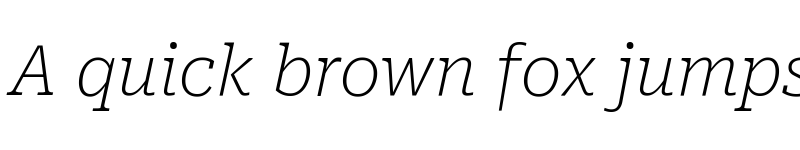 Preview of Roboto Serif Thin Italic font