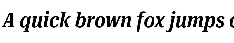 Preview of Roboto Serif UltraCondensed SemiBold Italic font