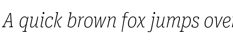 Preview of Roboto Serif UltraCondensed Thin Italic font