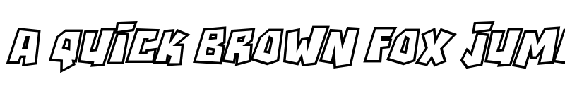 Preview of RockBiterOutlines Italic font