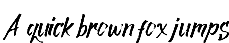 Preview of Rocky Brush Regular font