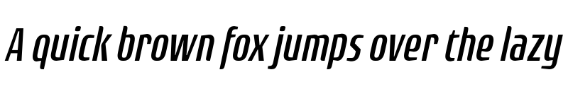 Preview of Rogue Sans Cond Light It font