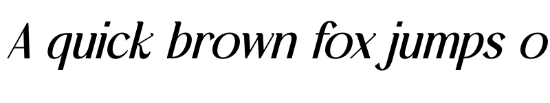 Preview of Rokuna Alenthush Italic font