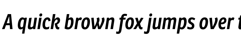 Preview of Ronnia Cond SemiBold Italic font