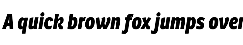 Preview of Ronnia Condensed ExtraBold Italic font