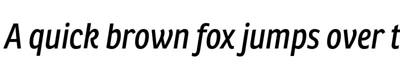 Preview of Ronnia Condensed Italic font