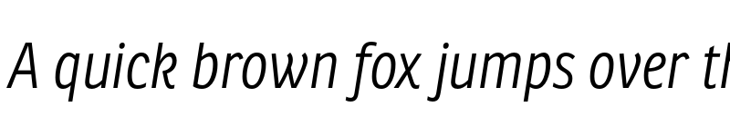 Preview of Ronnia Condensed Light Italic font