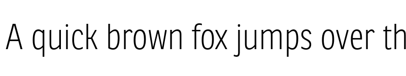 Preview of Ronnia Condensed Thin font