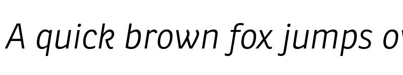 Preview of Ronnia Light Italic font