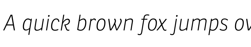 Preview of Ronnia Thin Italic font