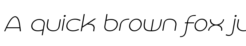 Preview of Roona Sans Thin PERSONAL Italic font