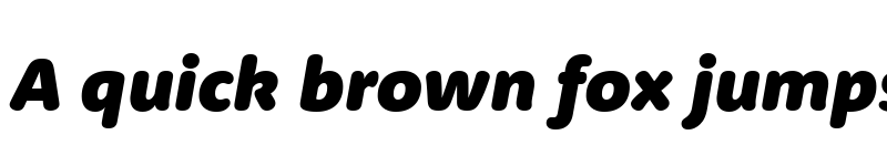 Preview of RooneySans Black Italic font