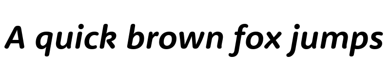 Preview of RooneySans Bold Italic font