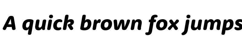 Preview of RooneySans Heavy Italic font