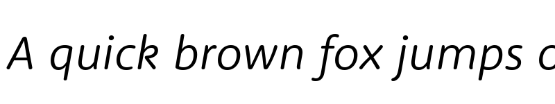 Preview of RooneySans Light Italic font