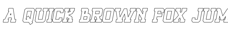 Preview of ROQUERO Italic Outline font