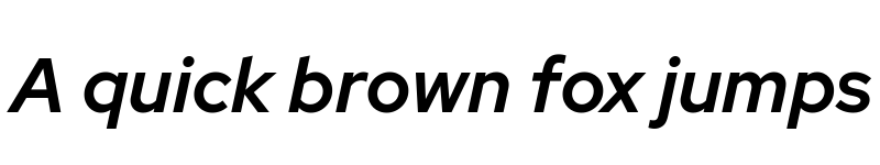 Preview of Rosa Sans SemiBold Italic font