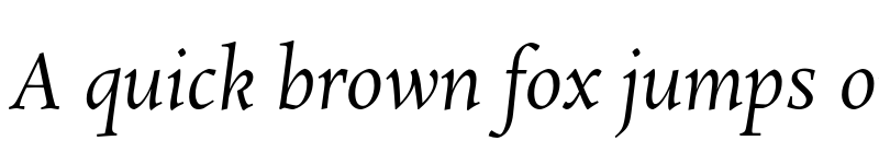 Preview of Rosarivo Italic font
