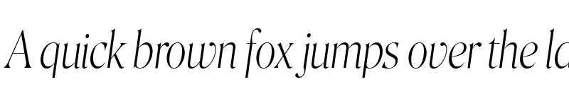 Preview of Roslindale Display Condensed Extra Light Italic font